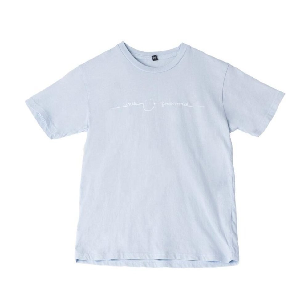 Youth Smile Greenwich Organic Cotton Tee in Light Blue